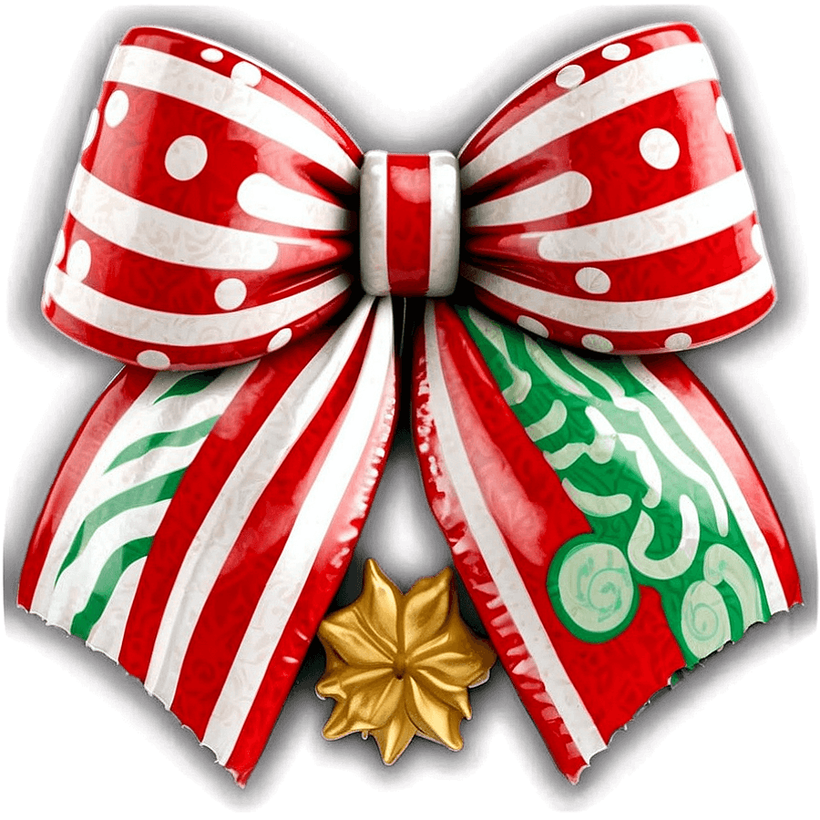 Peppermint Twist Christmas Bow PNG 05252024
