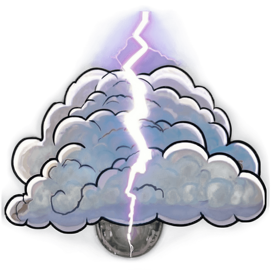 Nimbus Cloud Lightning PNG cul