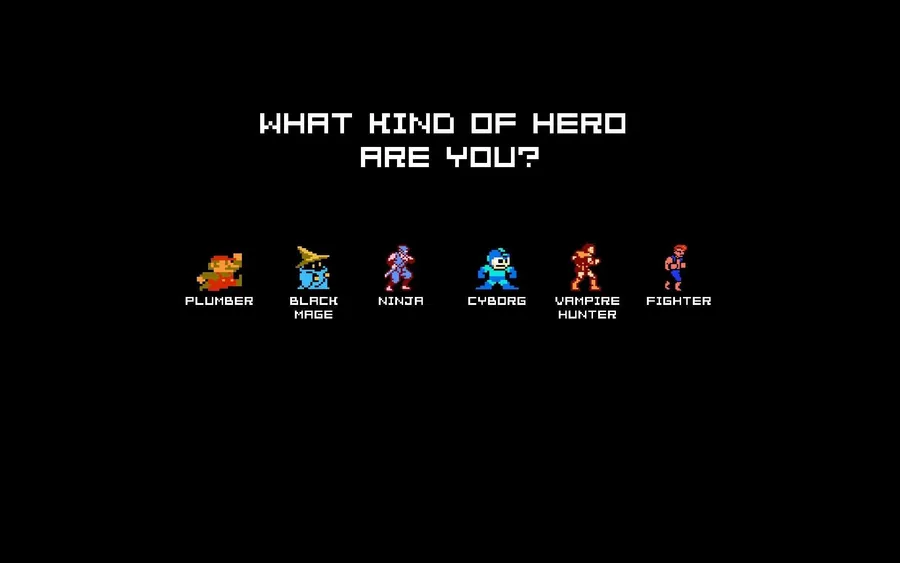 Simplistic Gaming Pixelated Characters