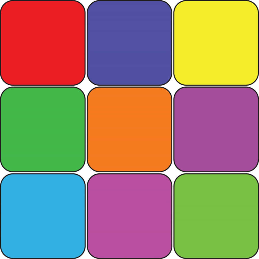 umquebra-cabeça colorido em forma de quadrado com cores diferentes.