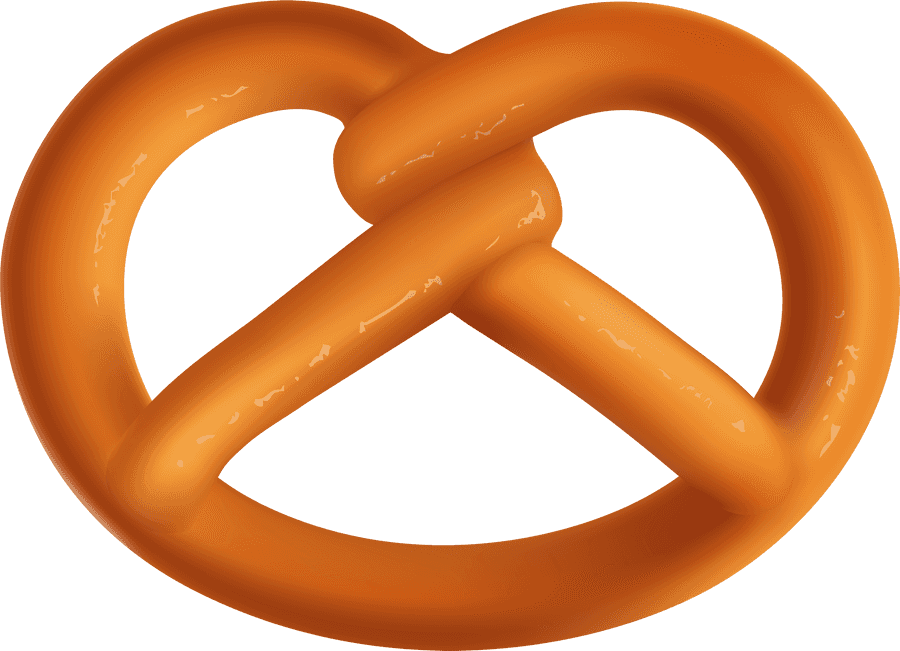 Golden Baked Pretzel Illustration