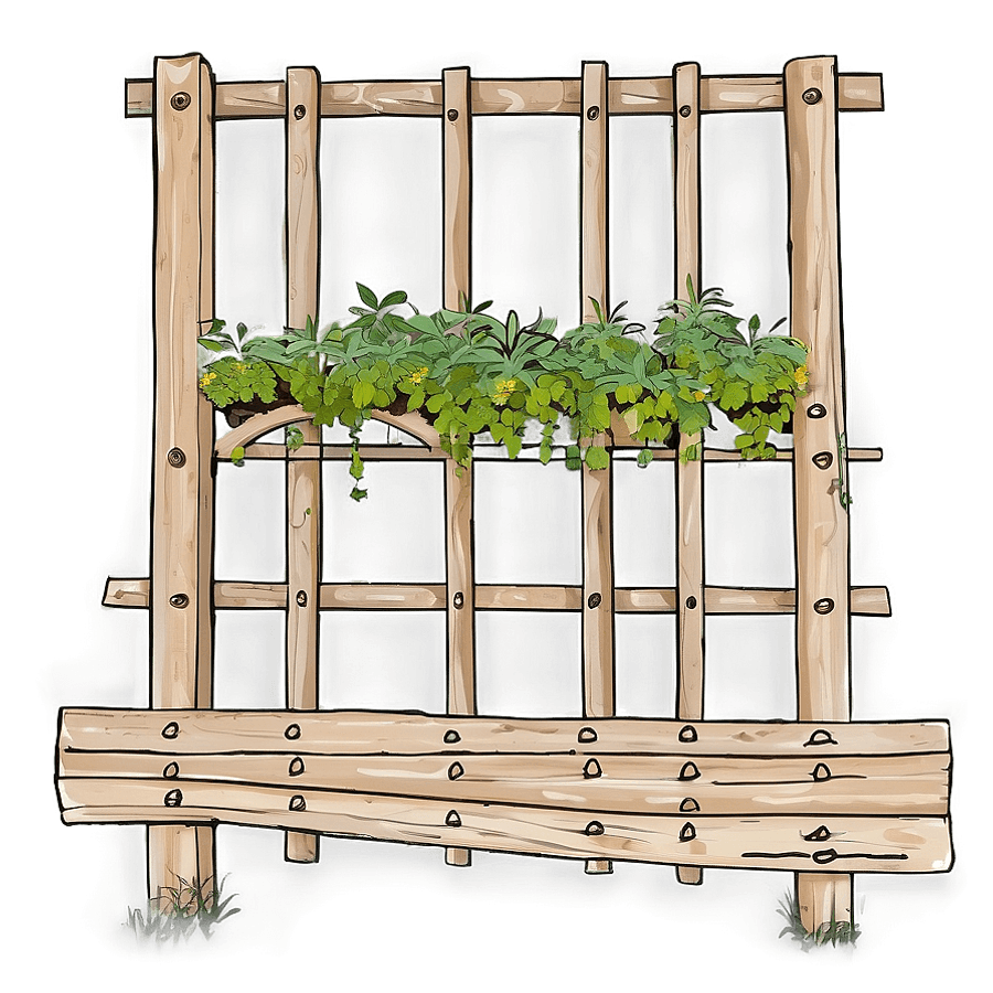 Trellis for Herb Gardens PNG apb