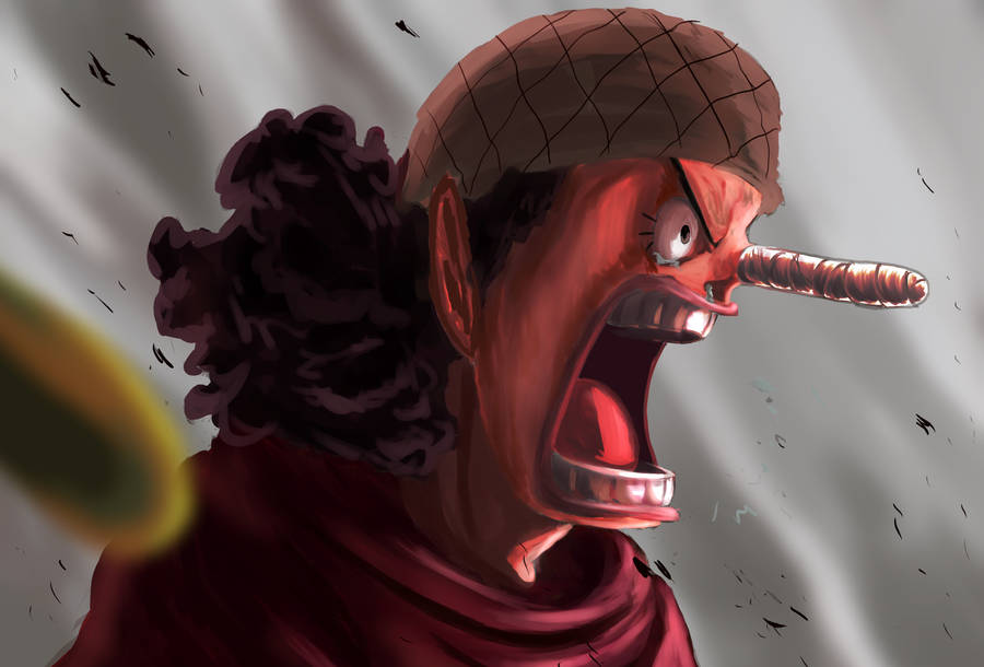 Download One Piece Usopp Scream Artwork Wallpaper | Wallpapers.com