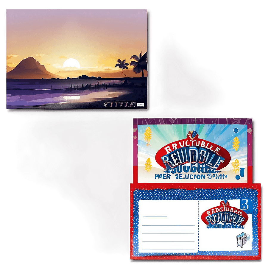 Redubble Postcards Collection PNG hff