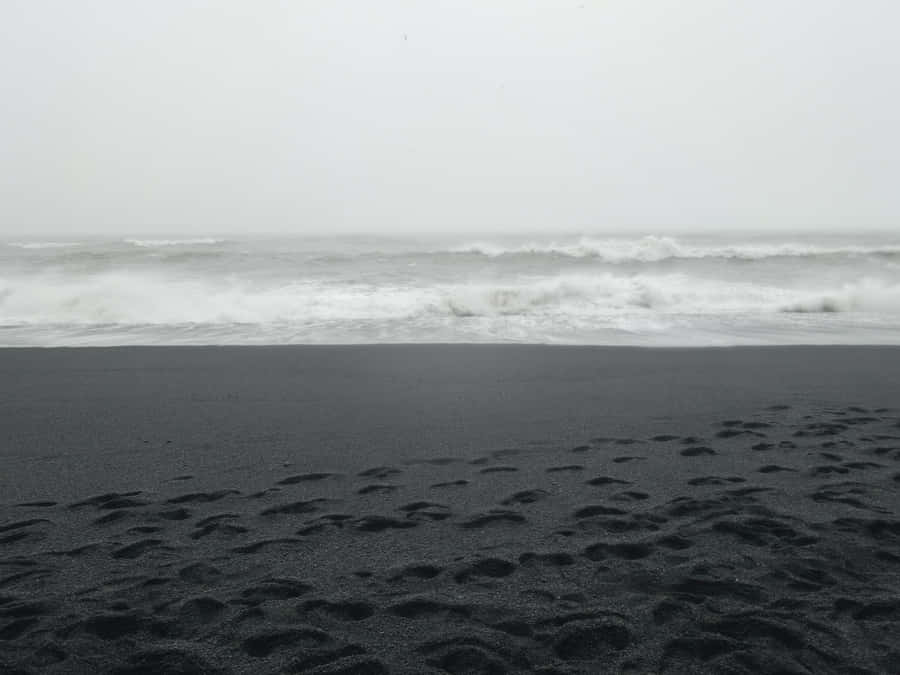 Svartvittstrand 1920 x 1440 bakgrundsbild