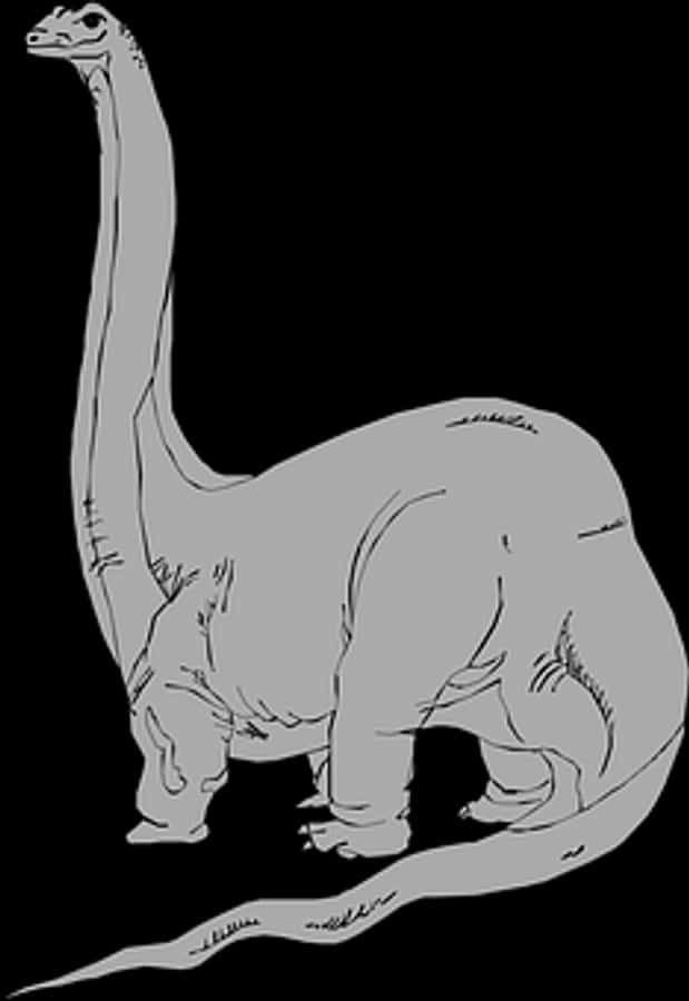 Sauropod Dinosaur Silhouette
