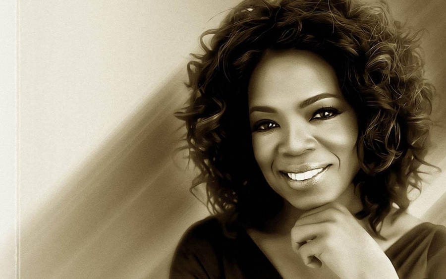 Download Oprah Winfrey Sketch Art Wallpaper 