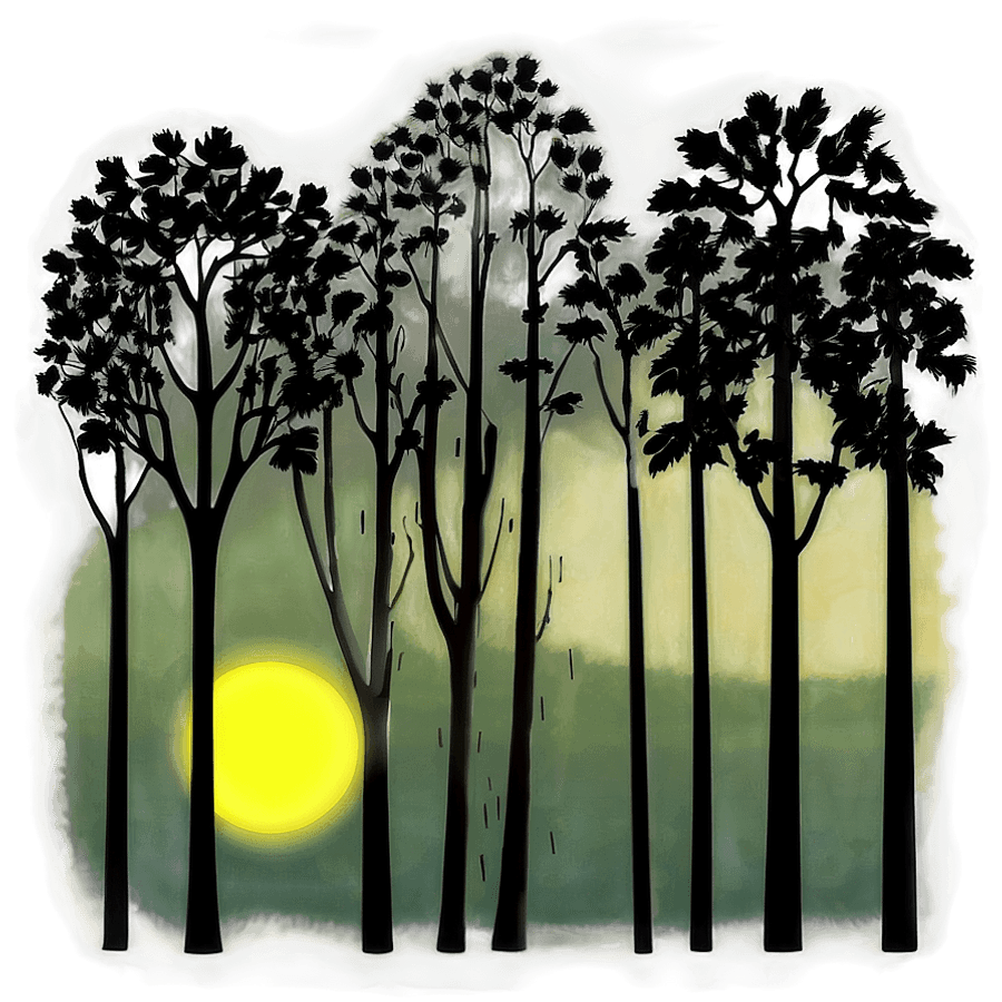 Evening Tree Line PNG 06292024