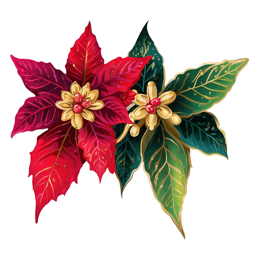 Shimmering Poinsettia PNG rfe