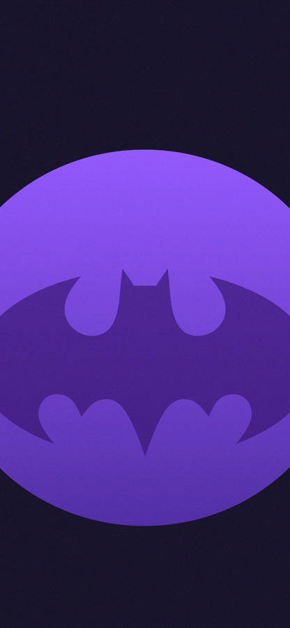 Bat Signal Mørk Lilla og Sort Væg Tapet