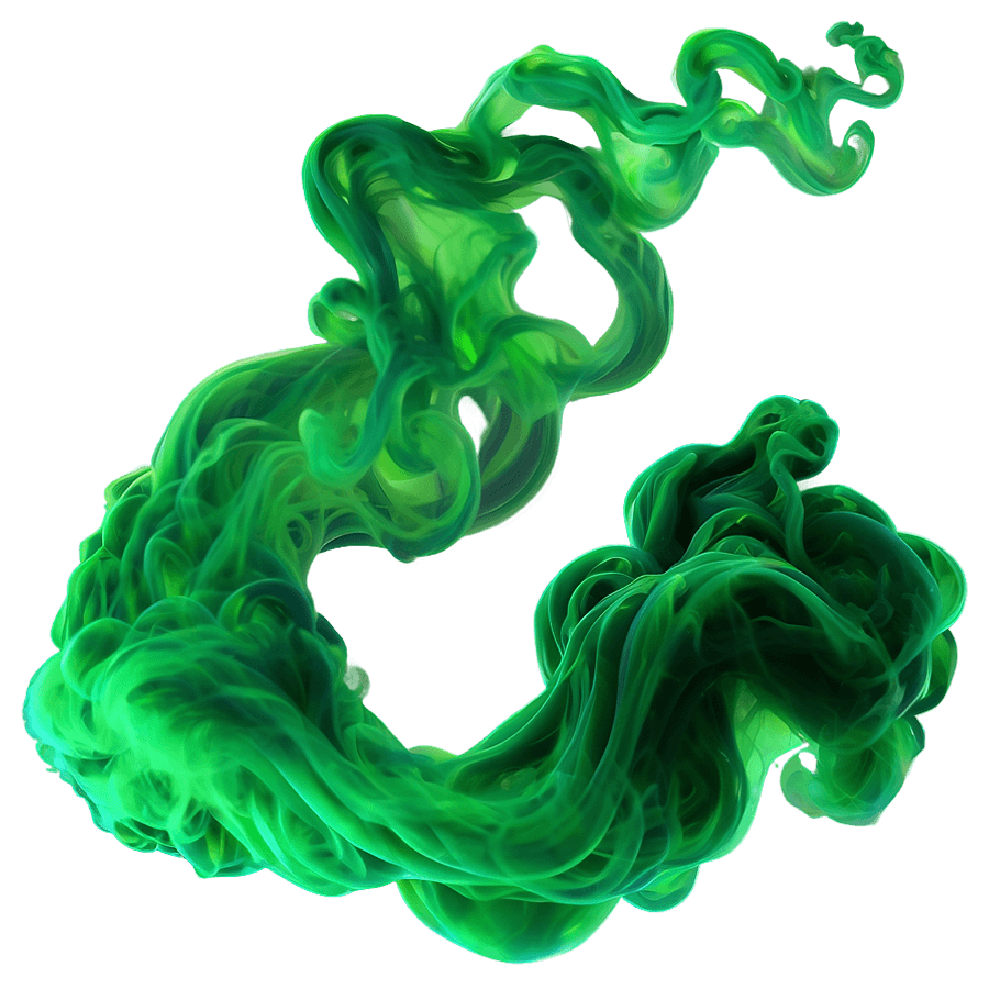 Flowing Green Smoke PNG 05242024