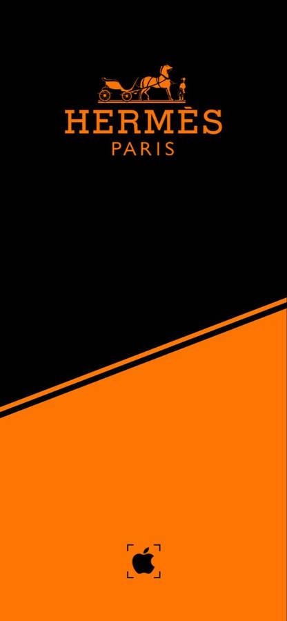 Download Orange And Black Hermes Apple Wallpaper | Wallpapers.com