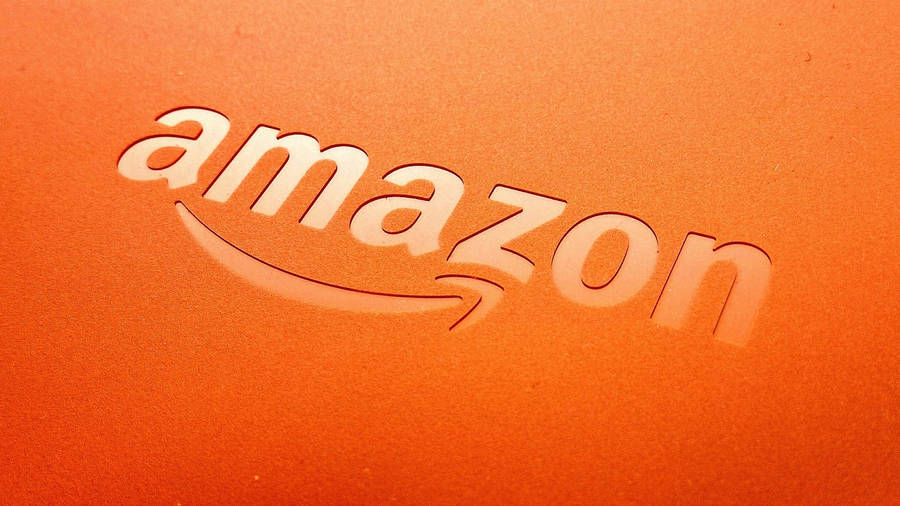 Download Orange Debossed Amazon Logo Wallpaper Wallpapers Com