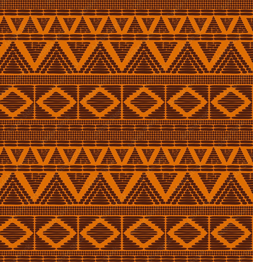 Orange tribal pattern wallpaper 