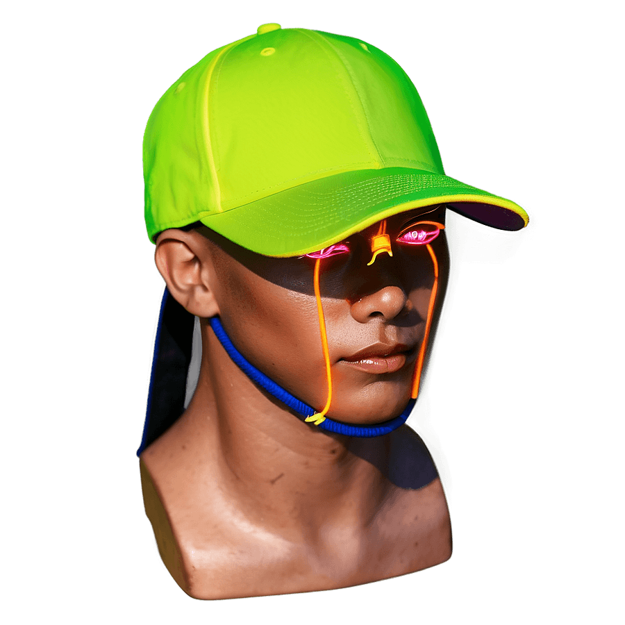 Neon Baseball Cap PNG 84