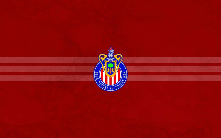 Chivas Fußballmannschaftslogo auf rotem Hintergrund