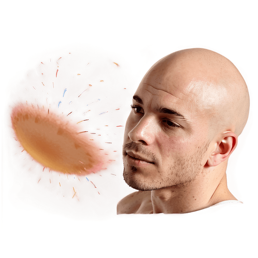 Bald Head with Sun Reflection PNG tng