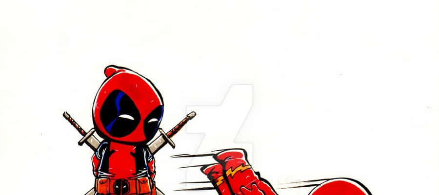 DeadpoolCartoon 1024 x 456 Hintergrundbild