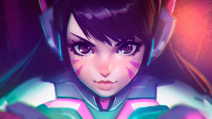 OverwatchD.va 1920 x 1080 tapet