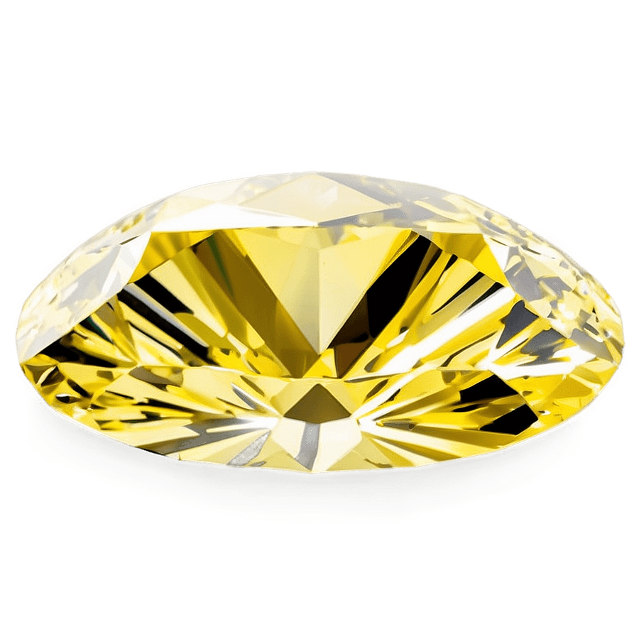 Yellow Diamond Halo Design PNG pmn94