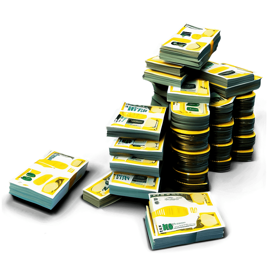 Huge Money Pile PNG 05262024