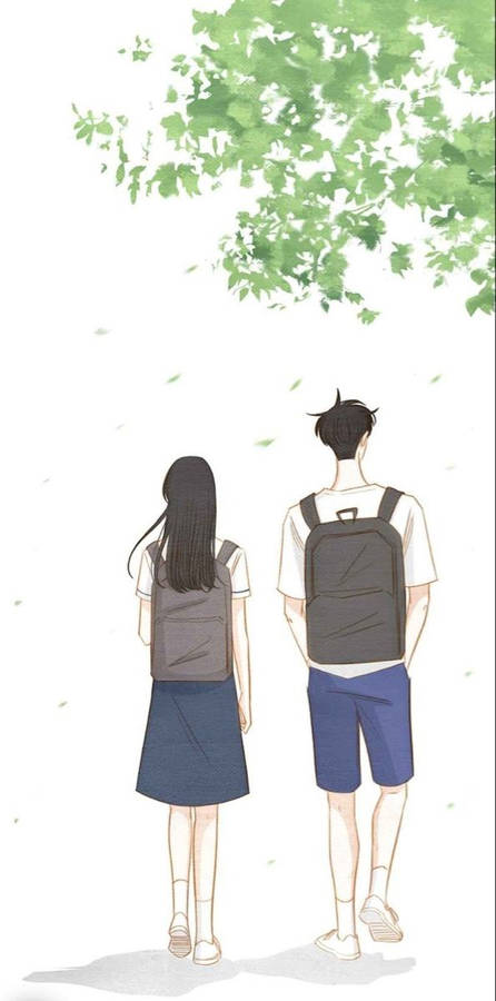 anime couple summer wallpaper