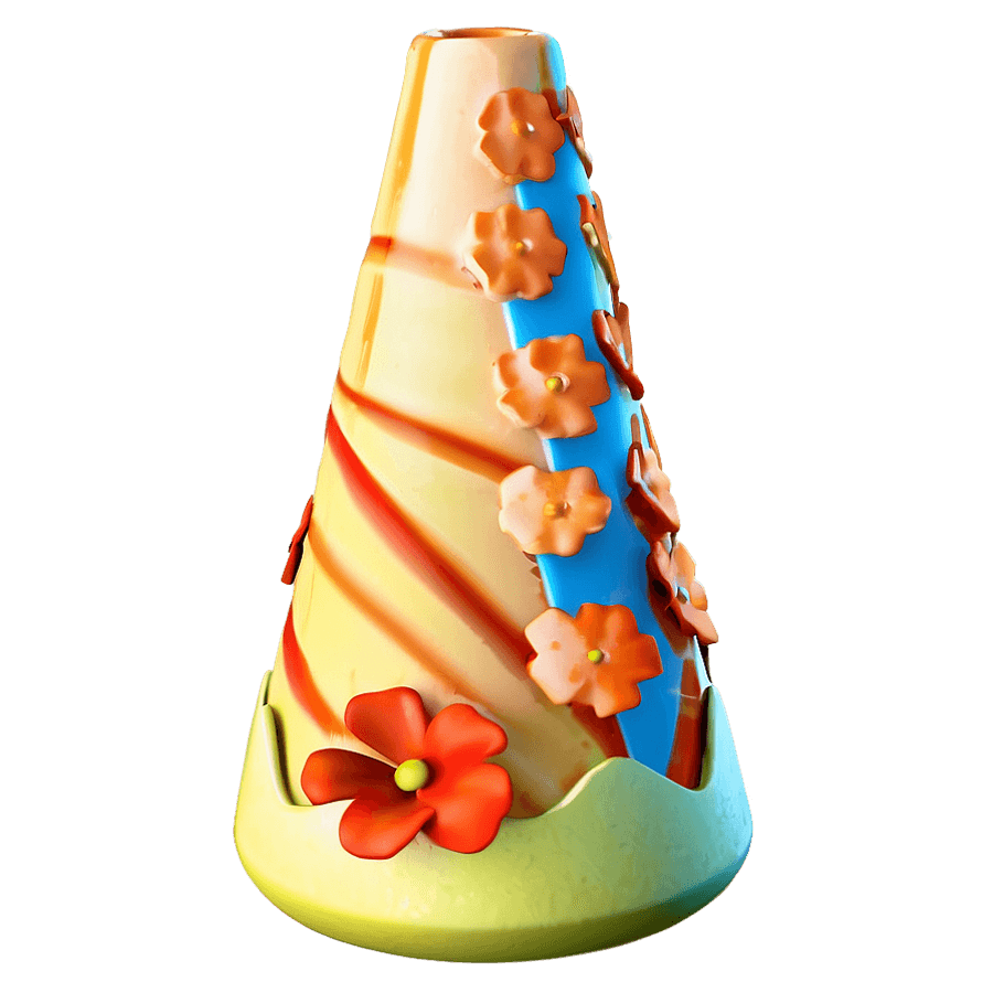 Cone with Flowers PNG 54
