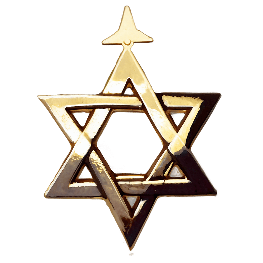 Gold Star of David PNG skq