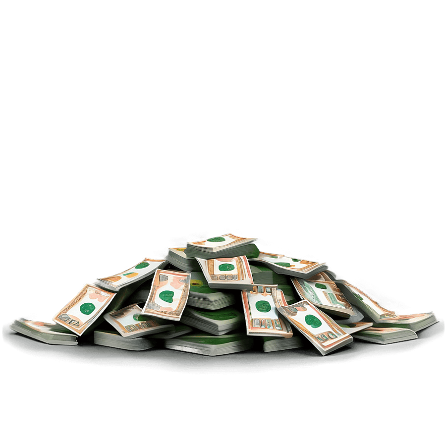 Money Pile Flat Design PNG qcf27