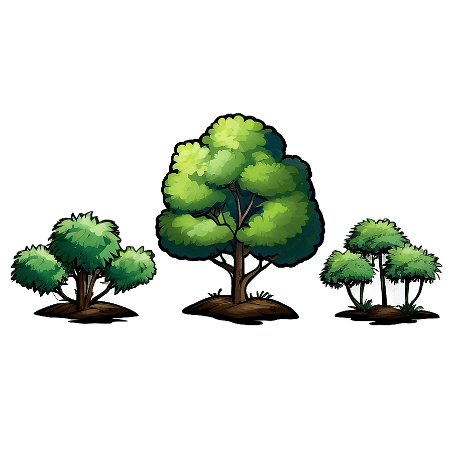 Hand-Drawn Bushes PNG 60