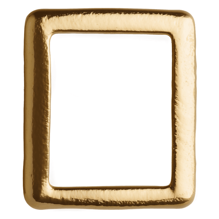 Gold Rectangle Seal PNG 14