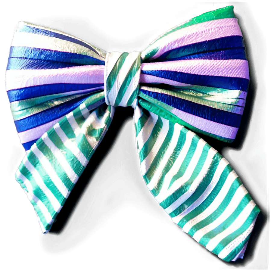 Striped Coquette Bow PNG 34