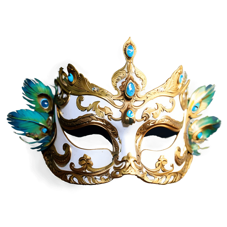Feathered Masquerade Mask PNG 64