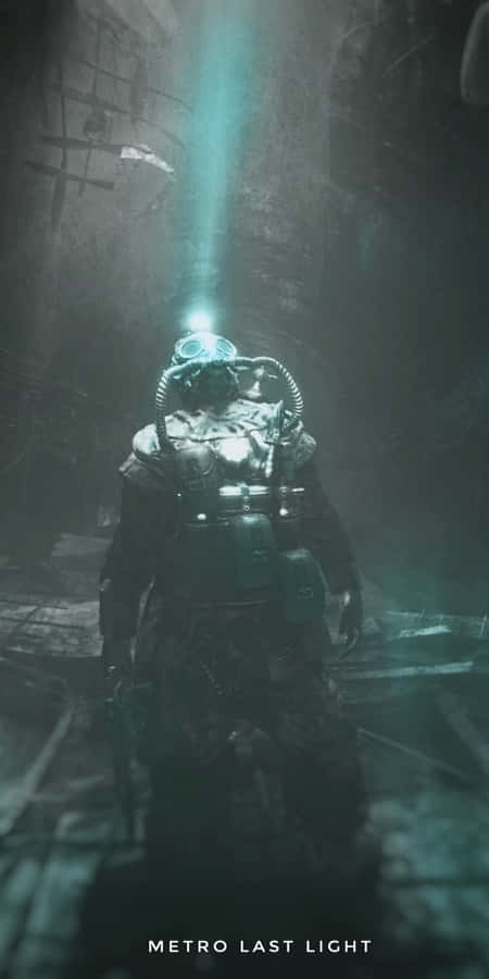 Soldadode zoom do jogo em vídeo Pixel 3 Fundo do túnel do Metro 2033