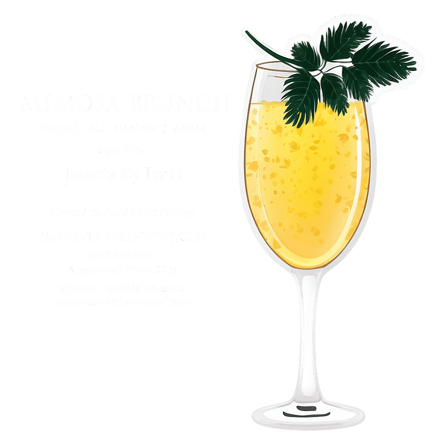 Mimosa Brunch Invitation PNG ckm