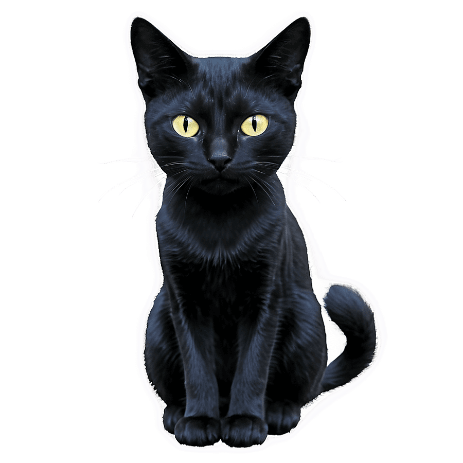 Mysterious Black Cat PNG awy