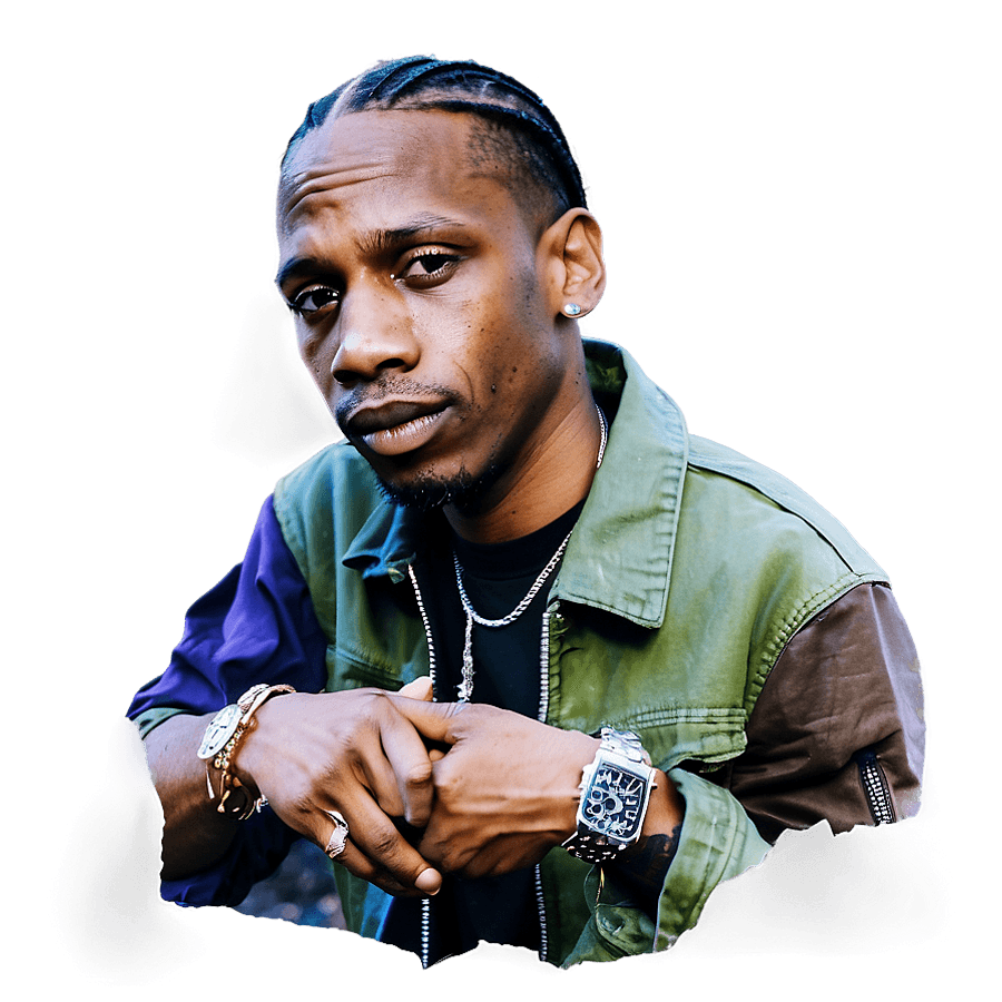Travis Scott with Fans PNG puq