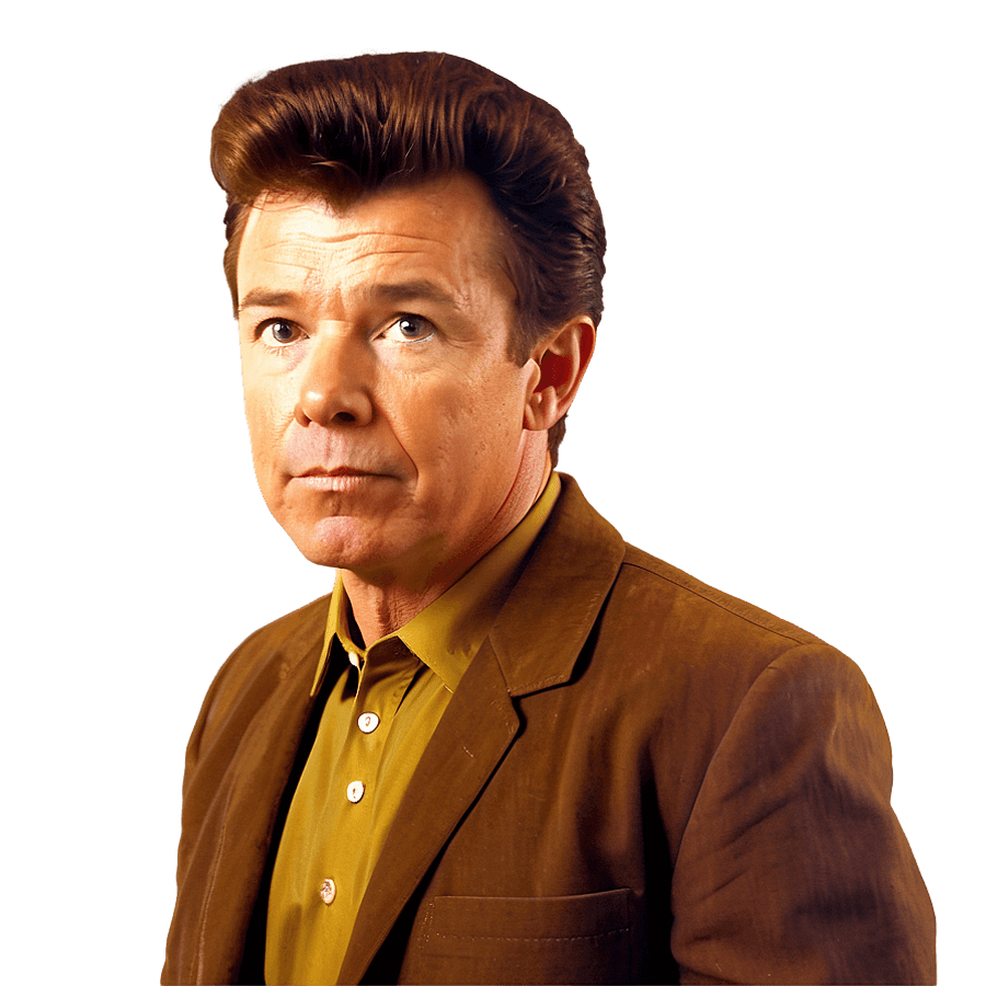 Rick Astley 80s Retro Look PNG nos32