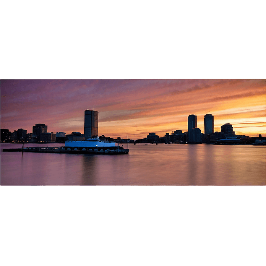Boston Harbor Sunset PNG biu