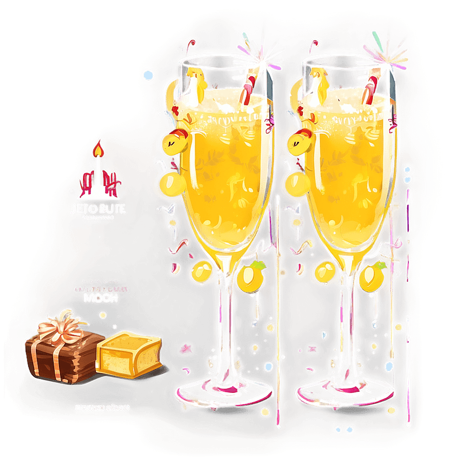 Festive Brunch Mimosa PNG 13