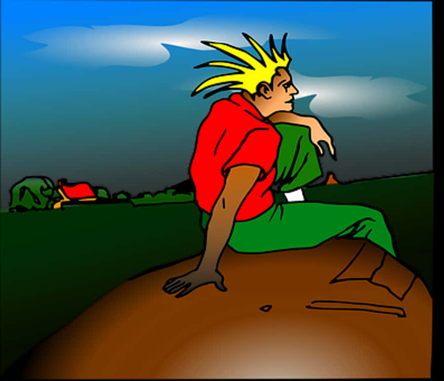 Animated Character Looking Into Distance