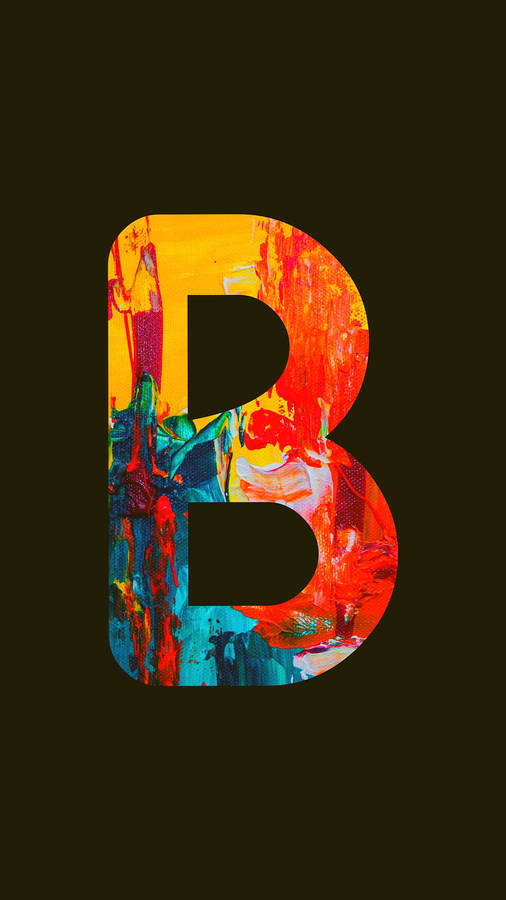 Download Painted Letter B Wallpaper | Wallpapers.com