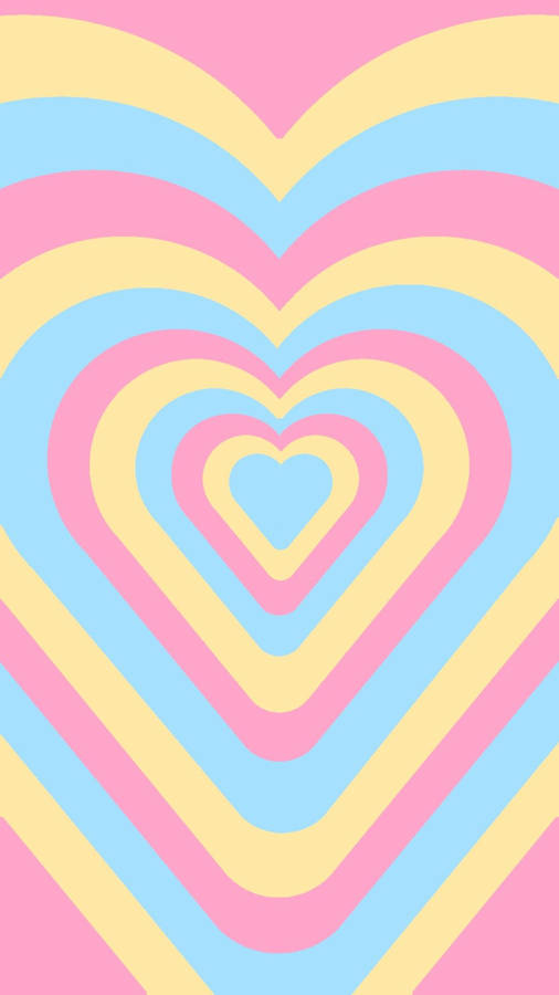 Download Pansexual Pastel Spiral Heart Tunnel Wallpaper | Wallpapers.com