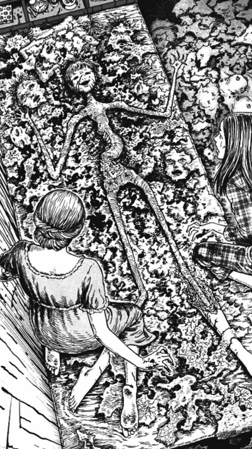 Download Paper Thin Girl Junji Ito Artwork Wallpaper | Wallpapers.com