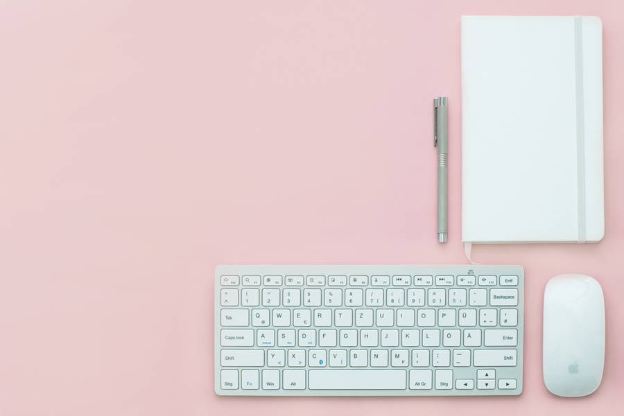 Pastel Pink Macbook Accessories Wallpaper Wallpapers Com - Pastel Pink Wallpaper For Laptop
