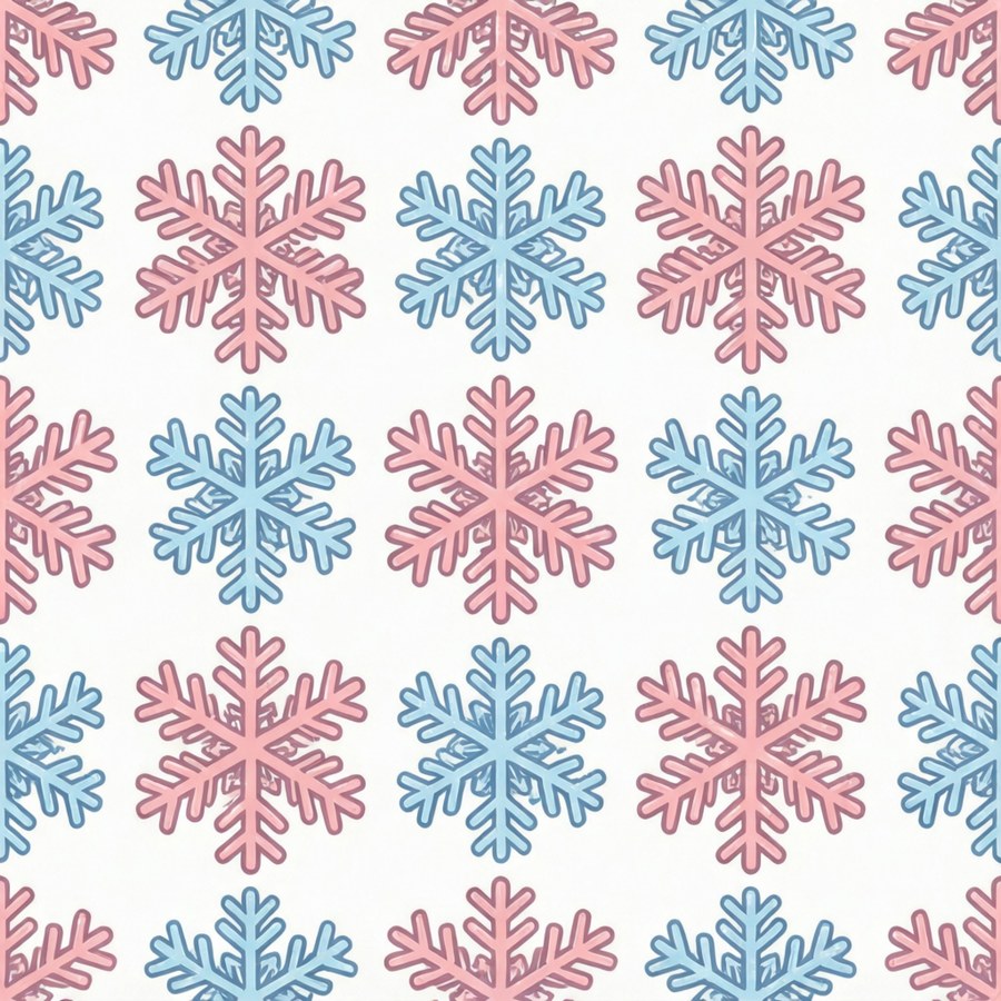 Pastel Snowflake Pattern Wallpaper