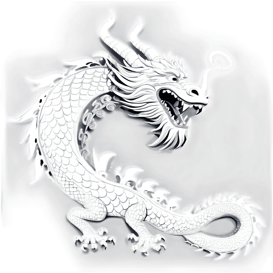 Majestic Chinese Dragon Curve PNG 05232024