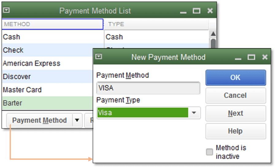 Payment Method Software Screenshot