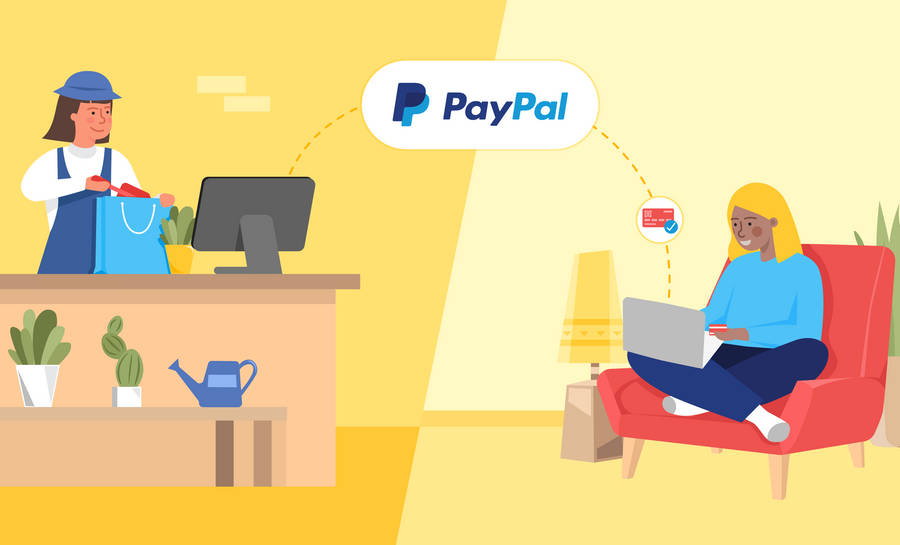 PayPal business account illustration wallpaper