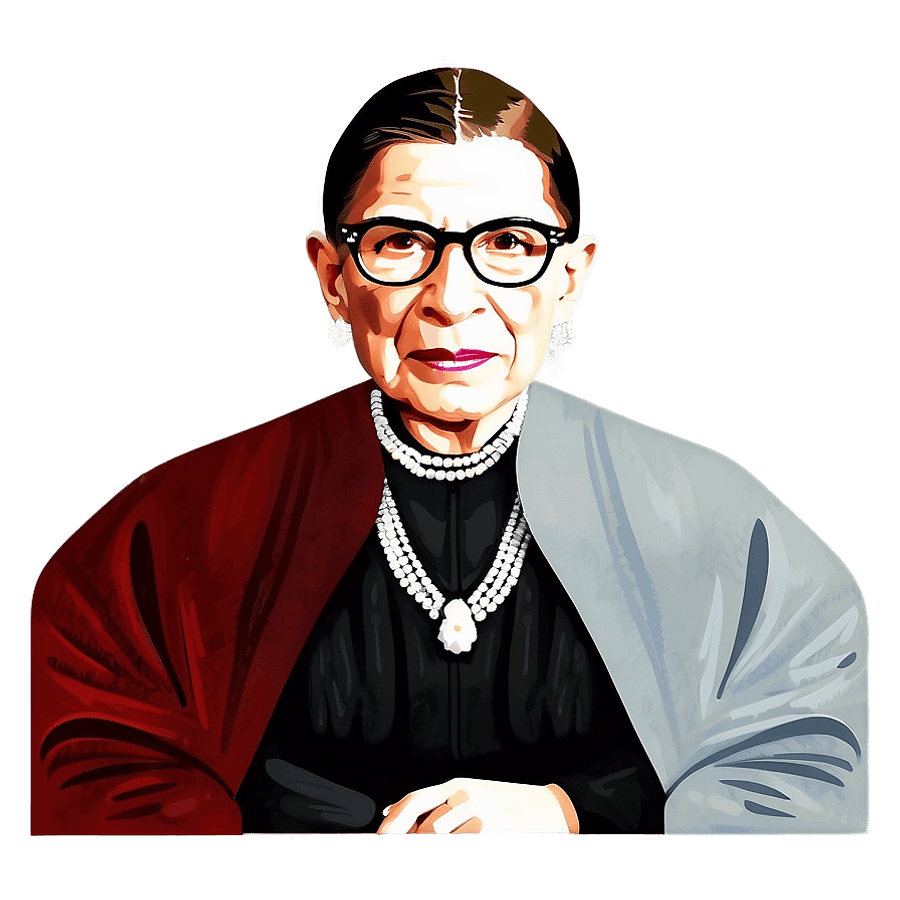 Ruth Bader Ginsburg Illustration PNG rhr74